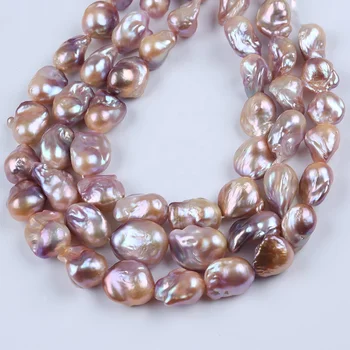 15-22 мм Натурален розово-лилаво сладководни перли в стил барок, аксесоари за бижута 