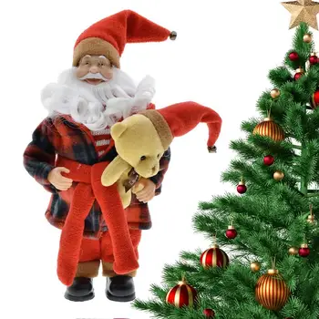 1бр 30 см Кукла на Дядо Коледа Коледа 2023 Забавна Коледна Елха Декор за Дома За Деца Naviidad Подаръци Noel Подаръци Natal