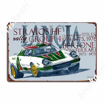 Rally Group B-Метални табели Lancia Stratos Дизайн на стените на пещерата, боядисани стени клубен бар, тенекеджия плакати с вывесками