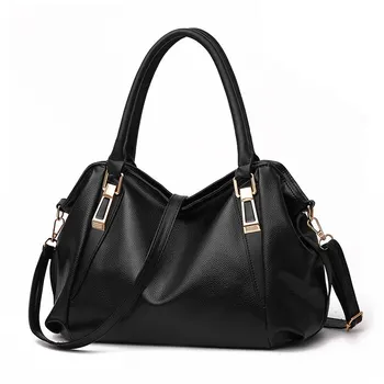 Ежедневни модерна дамска чанта през рамо, однотонная мека чанта с голям капацитет, чанта през рамо, Чанта