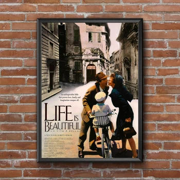 Животът е красив Плакат на филма Украса на дома стенописи (без рамка)