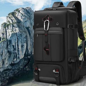 Нова мъжка чанта, куфар, раница, Голяма голям багажная чанта, богат на функции водоустойчива чанта за алпинизъм на открито