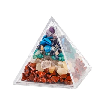Y1UU пирамида от естествен кристал, чакъл, акрилни скулптура, декорации, орнаменти