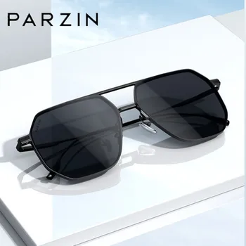 Мъжки Поляризирани слънчеви очила PARZIN Pilot С найлонови лещи, Алюминиево-магниевые Слънчеви очила, Мъжки слънчеви Очила за шофиране UV400 8353