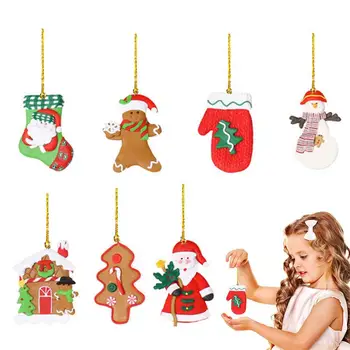 Набор от Коледна украса за Окачване под формата на Снежен човек 7ШТ Сувенири за партита, Коледни Тематични Украси за Коледната Елха Стенни Вратата Хол
