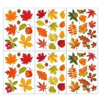 Накладки от есенни листа за Деня на благодарността за сезонно есенния декорация на стъклени прозорци
