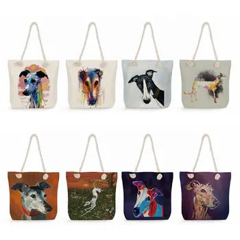 Преносими чанти за пазаруване с принтом сладък котки, Кучета, графични Далматинцы, дамски чанти през рамо, Еко-чанта за съхранение на еднократна употреба, дамски улични