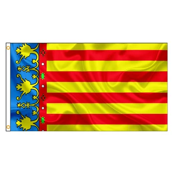 Флаг на Валенсия 3X5 фута 90X150 см Банери за декорация на дома на закрито и открито, от полиестер