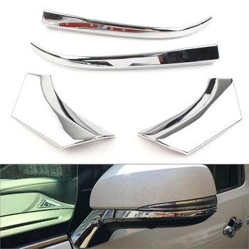 Хромированное огледалото за обратно виждане на автомобила, Страничните Огледала, във форми, Декоративна украса за Toyota RAV4 2019 2020 ABS Пластмаса