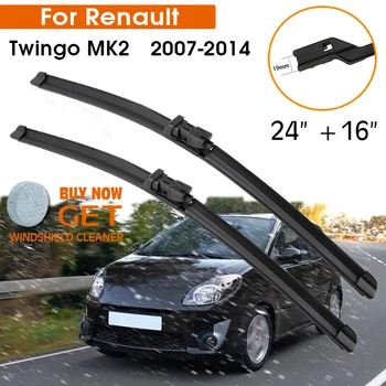 Четка за Чистачки на Автомобил Renault Twingo MK2 2007-2014 Гумена Силиконов Пълнеж на Предното Стъкло Чистачки на Предното Стъкло 24 