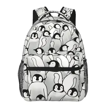 Ясла, пилета Императорския пингвин, ученически чанти за студенти, мода за момичета и момчета, Книги за тийнейджъри, раница
