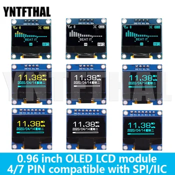 0,96 см IIC SPI Сериен 7 /4Pin Бяло/Синьо/Жълто-Син OLED-Дисплей Модул SSD1306 SSD1315 12864 LCD Екран Такса за Arduino