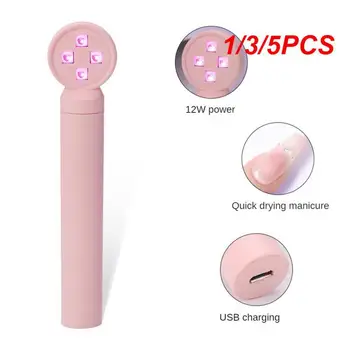 1/3 / 5ШТ Преносима Лампа за изсушаване на ноктите, Мини-UV-led машина за втвърдяване на гел-лак, Мобилна Кабина, Лампа-фенерче на един пръст, Дизайн на нокти