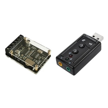 1 Бр 7.1-Канален USB Външна звукова карта аудиоадаптер и 1 бр Стерео Bluetooth аудио модул заплати усилвател на мощност