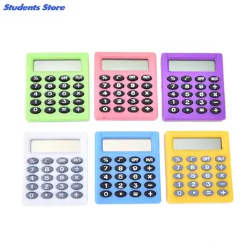1 бр. Канцеларски изчисления Нов студентски мини-електронен калкулатор конфетного цветове Подарък монетная батерия