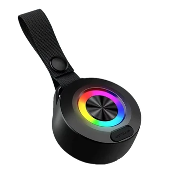 1 комплект Bluetooth Високоговорител Мини Преносими високоговорители RGB Цветни светещи субуфер Водоустойчив Спортен