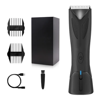 1 комплект Акумулаторна електрически машинки за стригане Черна Самобръсначка за бръснене на косата в слабините на тялото