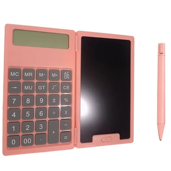 1 комплект научен калкулатор училищна сезон, сгъваем таблет калкулатор, LCD таблет, таблет-калкулатор, розов