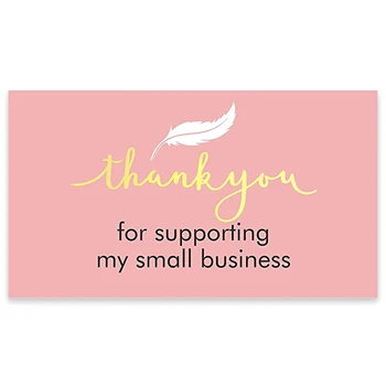 10-30 бр. розови картички, с благодарност за подкрепата на моя малък бизнес, поздравителни картички, с благодарност, празен обратната страна, подарък картичка с послание