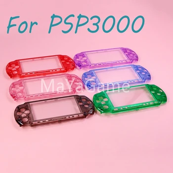 10 бр. Предната Прозрачна предна панел на корпуса за конзолата PSP 3000 Подмяна на корпуса PSP3000