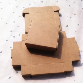 100 бр./лот-подаръчни кутии от крафт-хартия серия от 5-6 см, опаковки за подаръци, ръчно изработени / бижута / закуски, Самолетни кутии