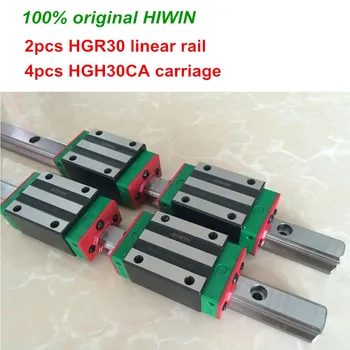 100% оригинален HIWIN 2pcs HGR30 200mm 300mm 400mm 500mm 600 мм 700mm 800mm 1000mm Линейна употреба + 4бр HGH30CA Каретка HIWIN