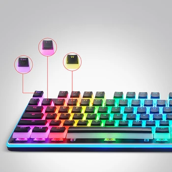 104 Клавиша PBT Pudding Keycaps два цвята Инжекционный OEM-Профил САМ Mechanical Gaming Keyboard Keycap За Gateron Cherry MX Switch