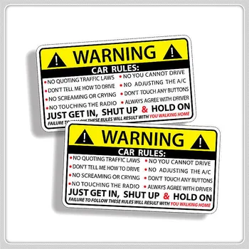 10x6 см Правила, Предупреждение За Безопасността на превозното средство на Стикер PVC Auto Стикер за Jeep Renegade Wrangler Ggrand cherokee Liberty Patriot Infiniti q50 F