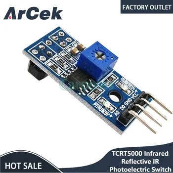 10ШТ Инфрачервен отразяващи IR фотоелектричния преминете TCRT5000, сензорна платка, модул сензор бариера линия за Arduino