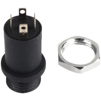 10ШТ мини стерео жак за слушалки 3.5 мм, черен 4-проводный спойка