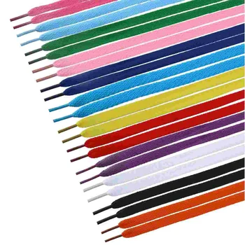 12 Чифта Сменяеми Цветни Връзки Плосък Ремък Широк Ремък за Спортни обувки, Маратонки, Обувки (Смесени цветове)