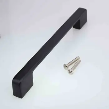128 мм модерен обикновен черен скрин дръжки на Вратите на гардероба 5 