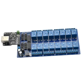 16 Канала, Релета а контролер Ethernet RJ45 Порт Модул за управление на Ethernet Мрежа Lan Wan Уеб сървър