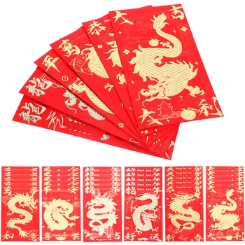 160/60/36 /30шт Червени пликове в китайски стил, коледни пакети с пари, чанти с пари, червени пликове (смесен стил)