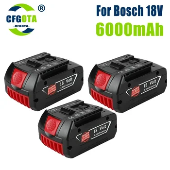 18V 6000mAh Акумулаторна литиево-йонна Батерия За Bosch 18v 6.0 Резервна Батерия Ah Преносима Подмяна на BAT609, BAT609G, BAT611