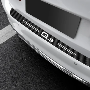 1бр Автомобилен Заден Багажник на Бронята, Защитна Плоча Стикер за Audi Q3 Лого A2 A3 A4 A5 A6 A7 A8 Q1 Q2, Q4 Q5 Q6 Q7 Q8 TT RS3 S5 B8