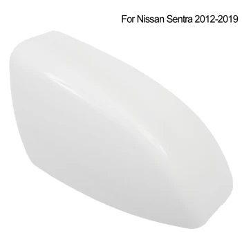 1бр Бяла капачката на дясното странично огледало за Nissan Sentra 2012-2019 Без сигнал грунд на Капака на огледалото за обратно виждане Автомобилни Аксесоари