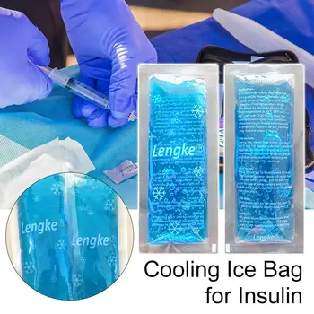2 елемента 50 г многократна употреба Диабетический Джобен пътен куфар Medicla Cooler Чанта за охлаждане на Инсулин Пакет с лед за Защита на таблетки Студен гел