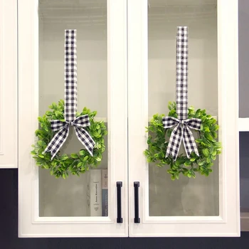 2 елемента Декоративен венец от изкуствени кухненски шкаф, украса на фермерска къща, Каре Биволско за извършване на прозореца на предната врата на кабинета