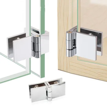 2 елемента Стъклени панти за душ 0/90/180 градуса за 5-8 мм стъклени врати на шкафове Скобяные изделия от с алуминиеви Стъклени панти