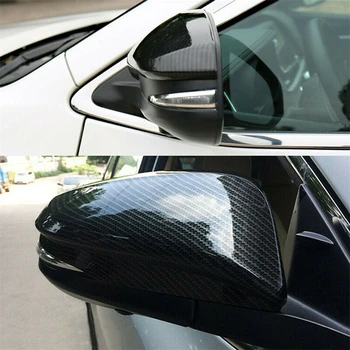 2 елемента Тампон Капачки на Страничните Огледала за Обратно виждане, изработени От Въглеродни Влакна За Toyota Highlander 2015-2019