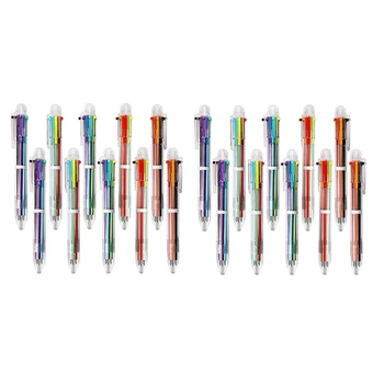 20 опаковки, химикалки и 6-в-1 многоцветни чекмеджето на химикалки 0,5 мм с цветна с мастило за училище