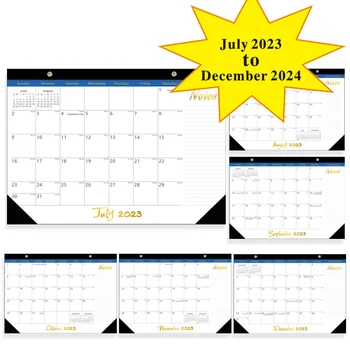 2023.7-2024.12 Английски Хартиен Календар Дневник Лист Проектант На Списък Със Задачи Виси Годишната Месечна Дневния Ред На Офис Украса