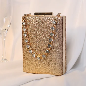 2023 Нови женски вечерни чанти-клатчей с диаманти, модерни портмонета от веригата за банкети, чанти за сватбена вечеря, пакети за мобилни телефони, подаръци за партита