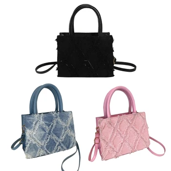 2023 Чанта през рамо за момичета, женствена чанта през рамо, малка квадратна чанта, универсална модна чанта-тоут, чанта с голям капацитет.