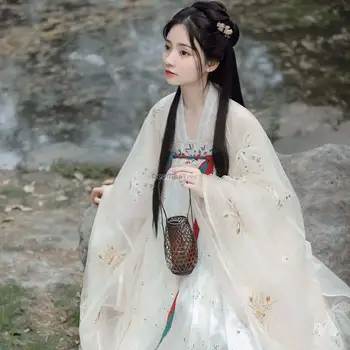2024 есента на новите китайски стилно съвременно подобряване на рокля hanfu ежедневното рокля hanfu есен нова рокля за момичета елегантен женски комплект hanfu dress set
