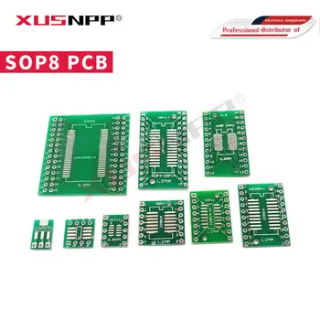 20PCS TSSOP8 SSOP8 SOP8 към печатната платка DIP8 СОП-8 Такса за прехвърляне на СОП DIP Pin Адаптер стъпки заплата