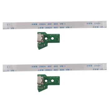 2X контролера на SONY PS4, USB порт за зареждане, такси JDS-055, 5-ти V5, 12-контакт кабел