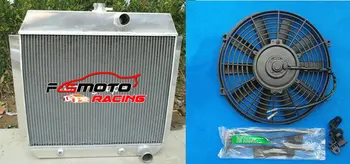 3-Ред Изцяло алуминиев охладител + вентилатор за охлаждане на Chevy С ОХЛАДИТЕЛ 1951-1954 51 1952 1953 54