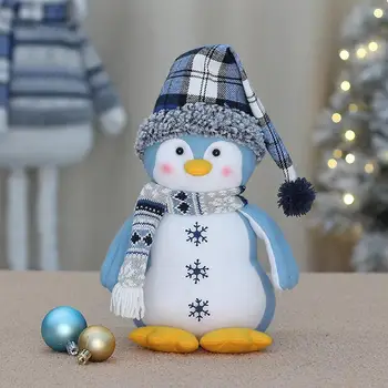 33 см Коледен пингвин, плюшени играчки Kawaii, Красива възглавница, меки кукли-животни, подарък за рожден ден, Коледна украса, Тенис на декор